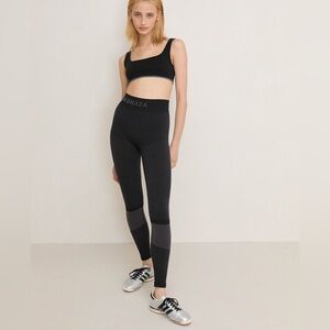 Nagnata Black and Gray High-Waisted Leggings
